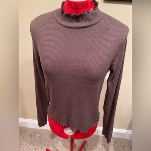 American Eagle Brown Long Sleeve Top